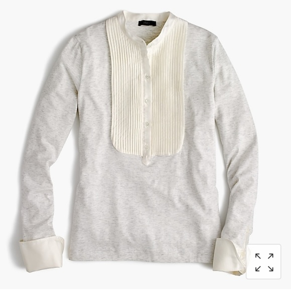 J. Crew Tops - NWT J. Crew Tuxedo Inspired Long Sleeve Blouse XXS